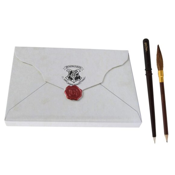Harry Potter Hogwarts Acceptance Letter Journal with Wand Pen and Broom Pencil - Picture 1 of 9